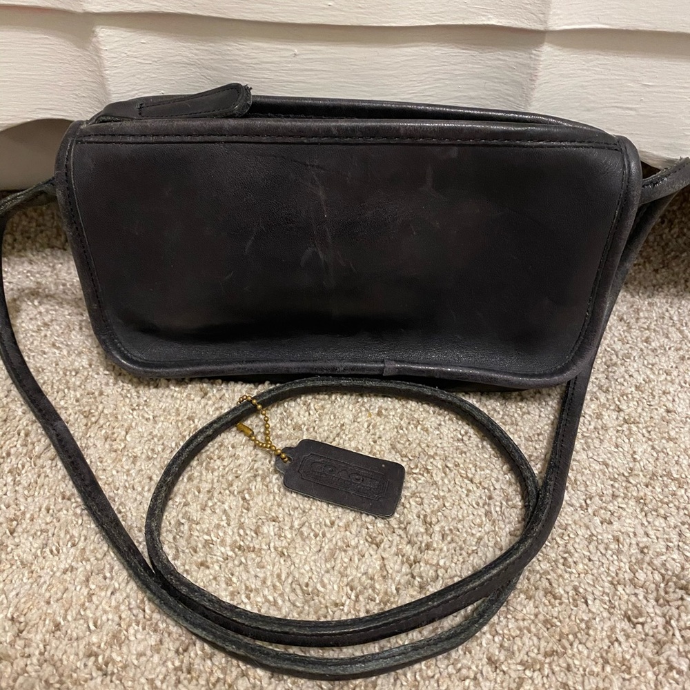 Navy blue vintage Coach purse